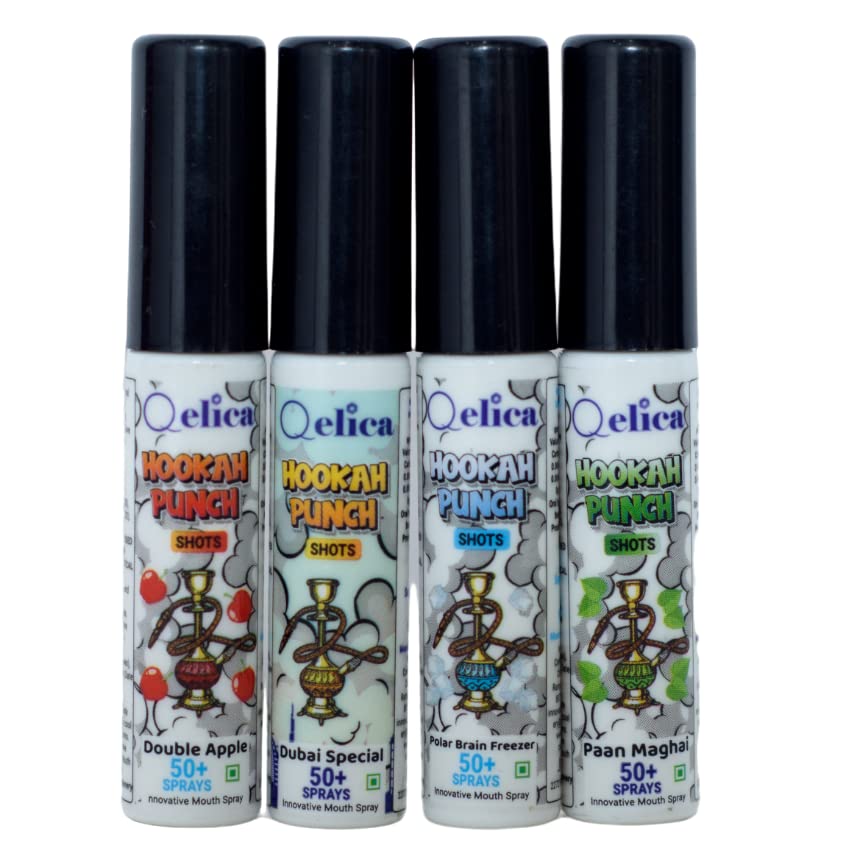 Qelica Mouth Freshener Spray For Instant Fresh Breath | Oral Hygiene | Sugar Free | Longlasting Freshness | Combo Pack Of 4 (12gram)