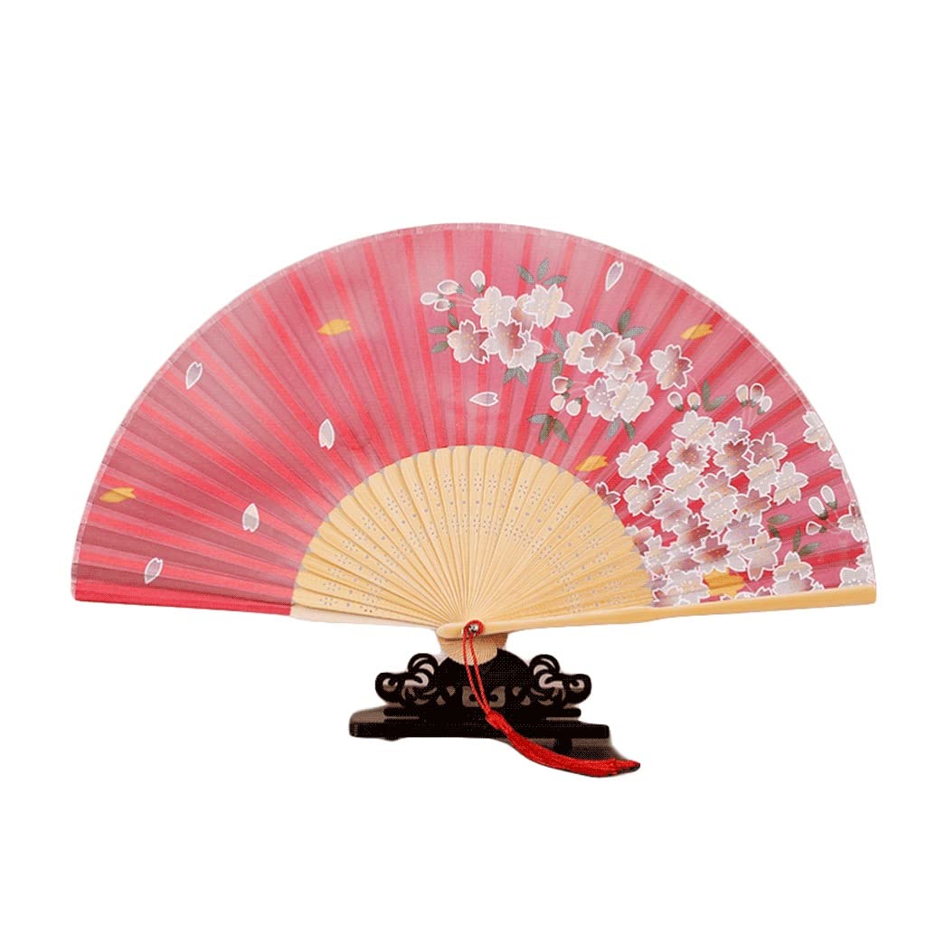 Alvinlite Bambus Faltfächer - Chinesischer Vintage Handfächer 38cm Für Tanz & Deko