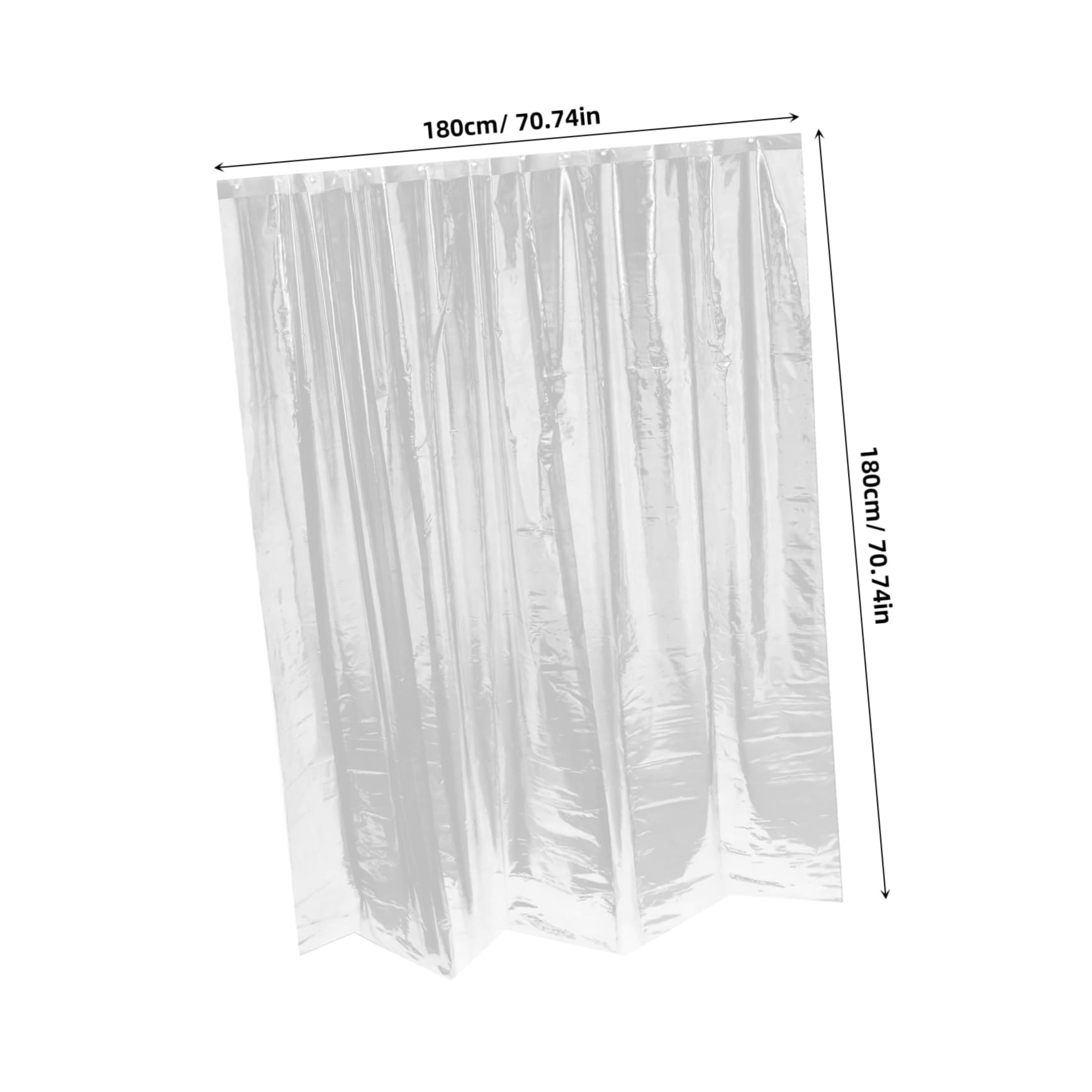 KONTONTY Clear Shower Curtain Liner Reusable and Easy to Clean for Bathroom Car Wash and Air Conditioning Dividers Sleek Contemporary Design