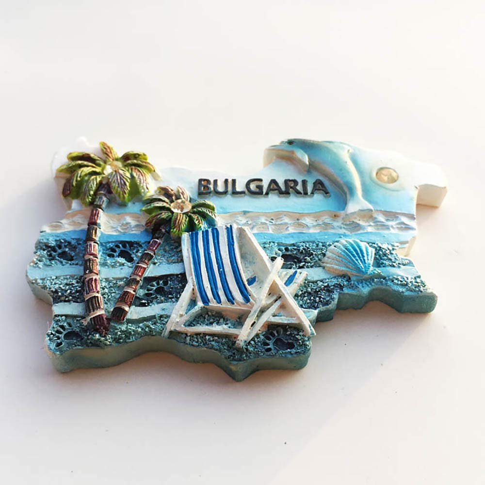 Bansko Bulgaria - Magnete 3D rotondo per frigorifero, in resina, souvenir da viaggio, realizzato a mano, decorazione per la casa e la cucina, ideale come regalo