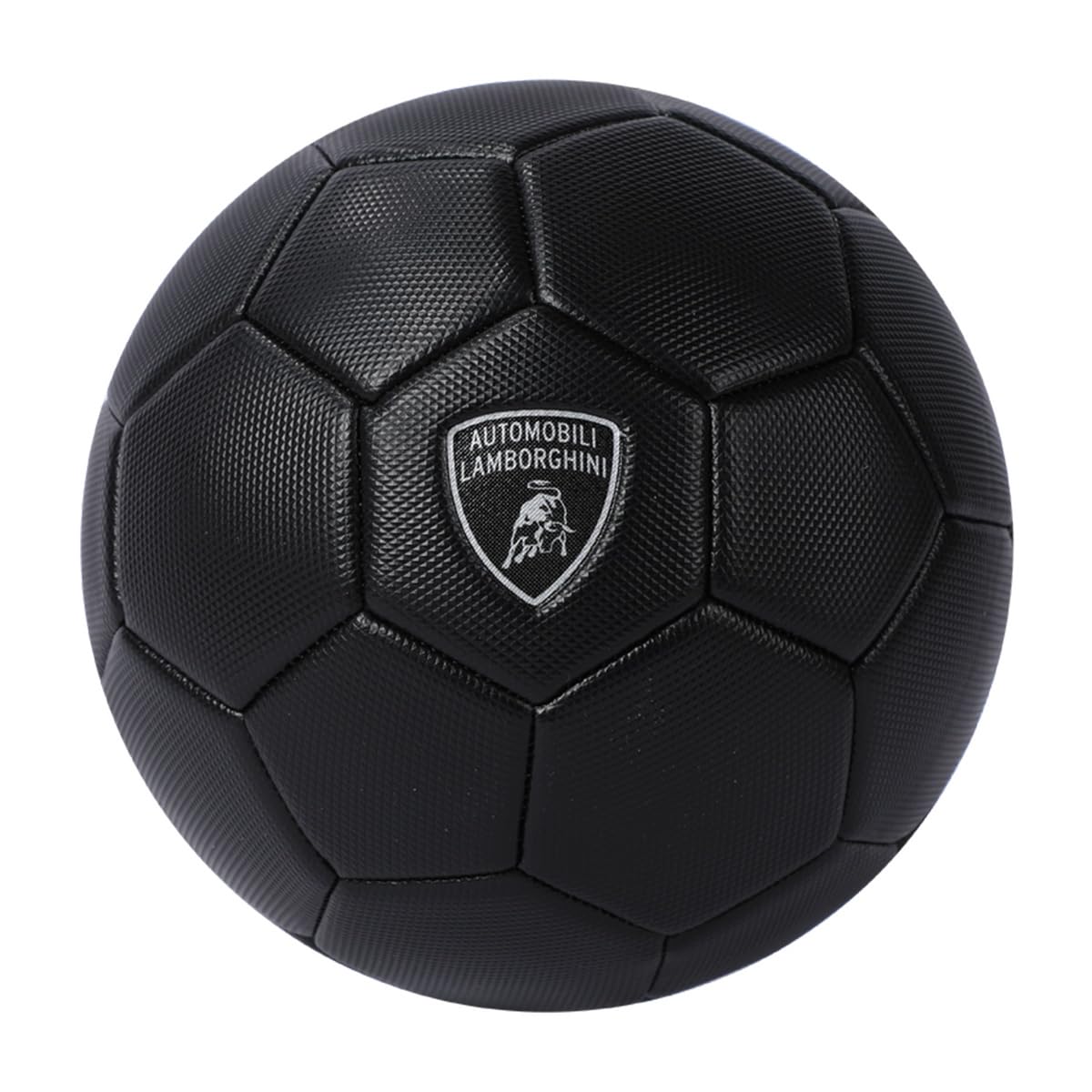 Lamborghini Soccer Ball Size 5 - Machine-Stitched Construction , PVC Material , Perfect for Teenager and Adults - Black