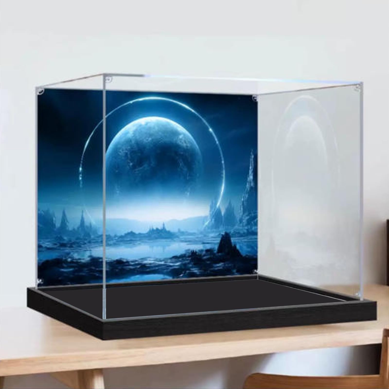 Acrylic Display Case Compatible with Lego 75382 Interceptor Model, Dustproof Transparent Storage Box, Compatible with Lego 75382 (Model Not Included) (Background)