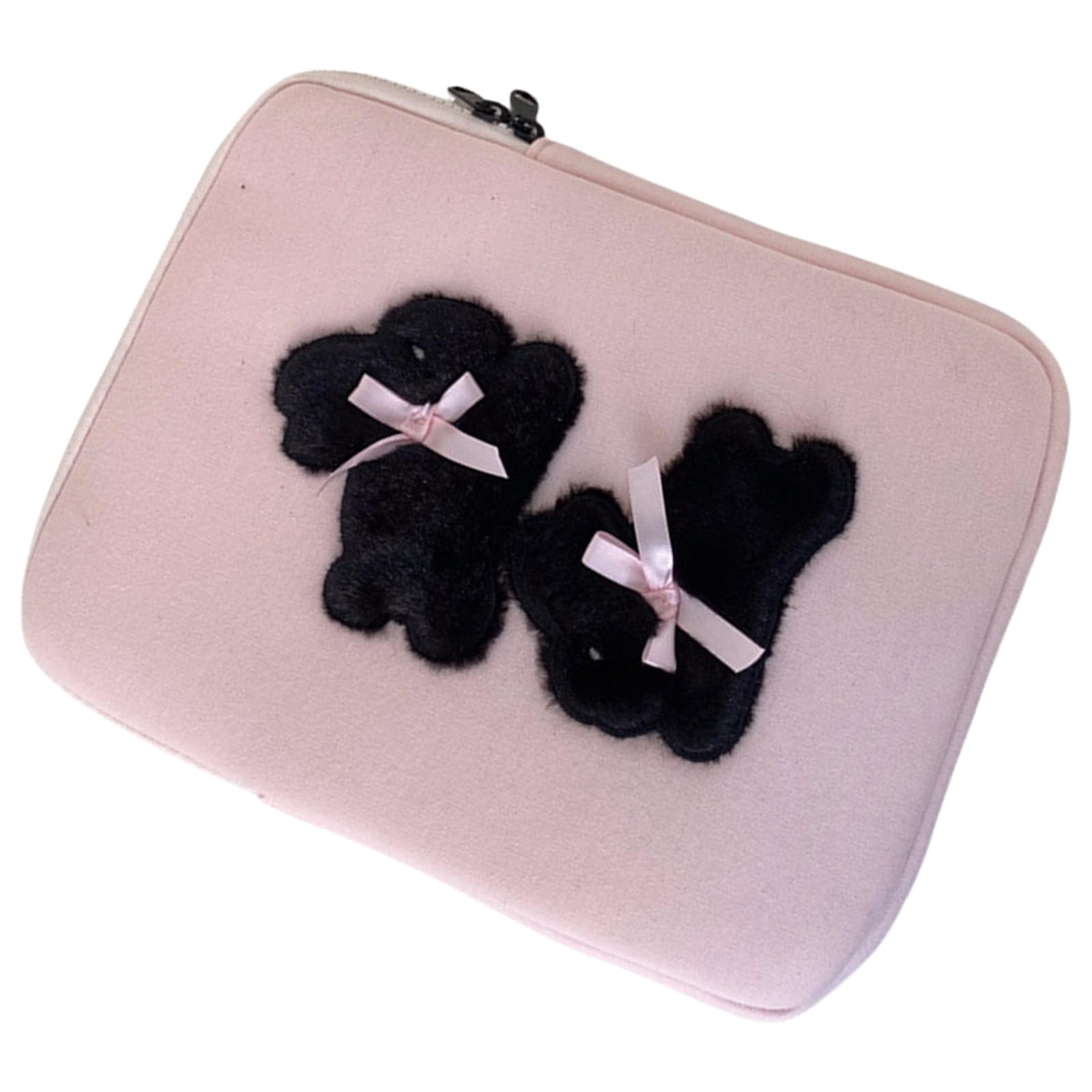 Tsophreniq Notebook Computer Sleeve Bowknot Rabbits Laptop Storage Bag Fashionable Tablet Organizers Protective Laptops Carriers Notebook Protections