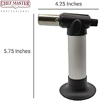 Vista 5 de Chef Master Mini antorcha de cocina, encendedor de alimentos para cocinar, encendedor de cocina de butano con disparador Peizo autoencendido, llama