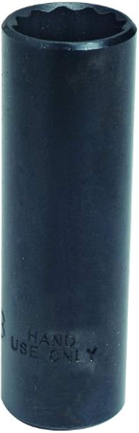 Stanley Proto J5014B 3/8 Drive Deep Socket, 7/16, 12 Point, Black Oxide