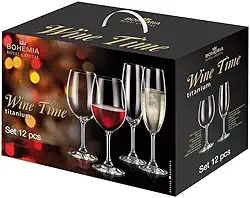 Kit de Taças com 12 Peças - Bohemia