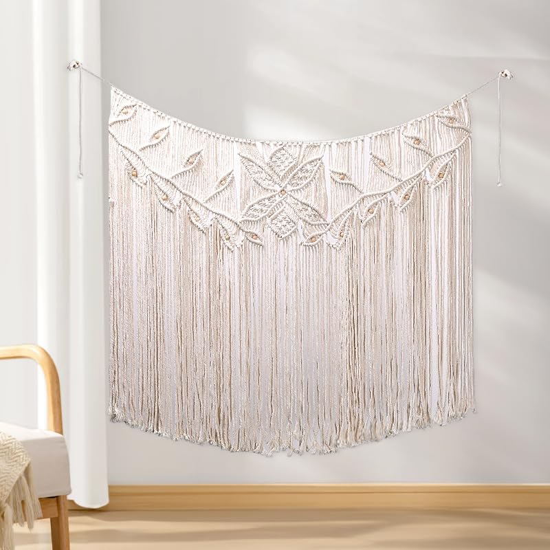 Tapisserie murale tissée main en coton de qualité supérieure Lmovutcom motif lotus