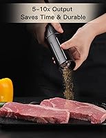 Vista 4 de Molinillo de pimienta POPWOODS, molinillo manual de aluminio de grado profesional, molinillo de pimienta recargable de alto rendimiento y alta