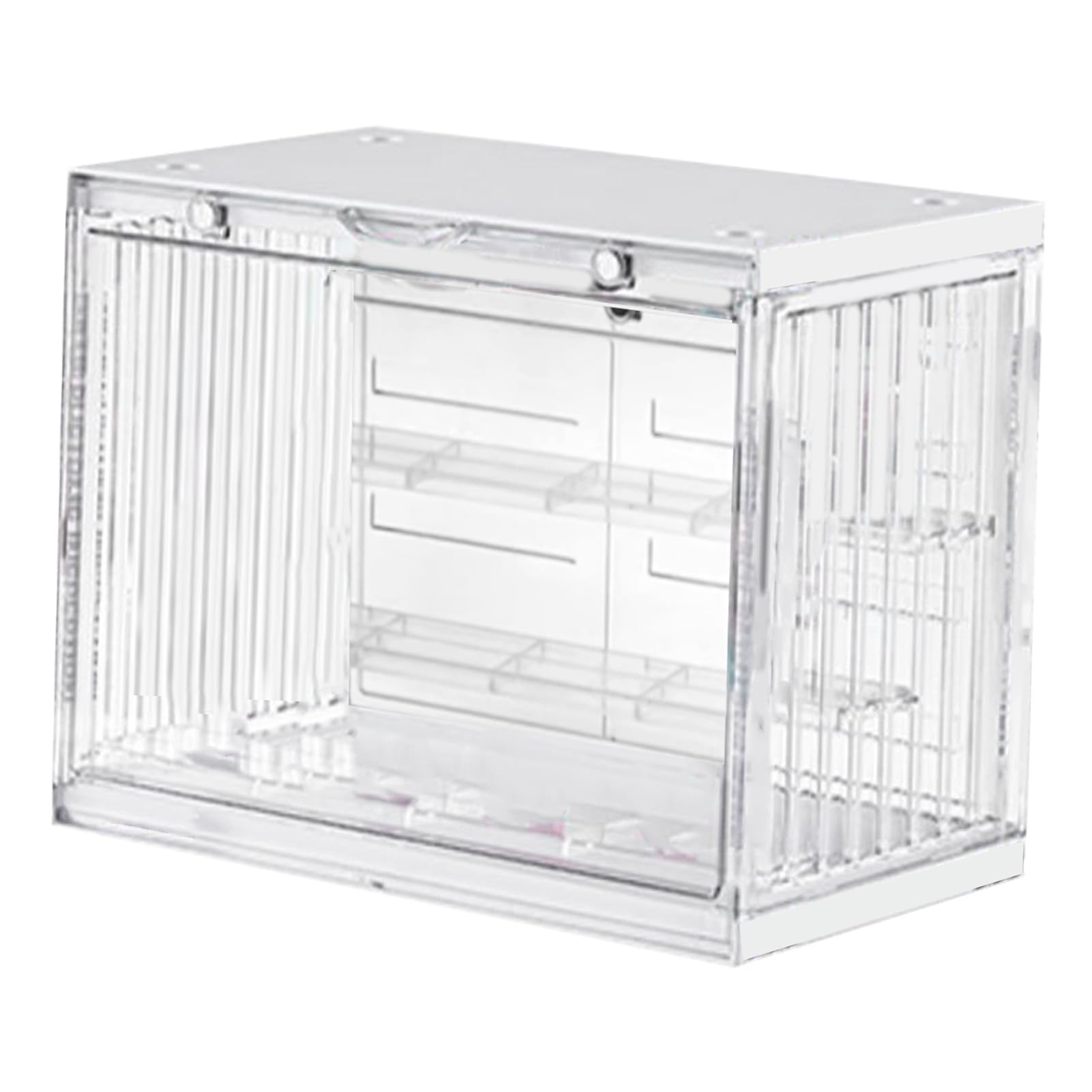 EMUKOEP Vitrina Coleccionable de Figuras de Muñecas Apilables de Plástico, Estante de Escaparate a Prueba de Polvo para Figuras de Acción, Ideal para el Hogar, Oficina y Cocina (Transparente)