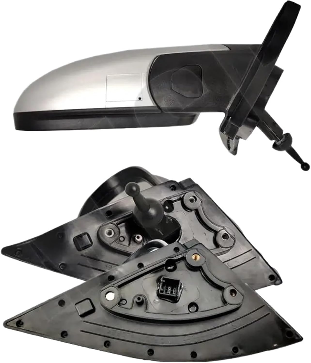 Compatible For Hyundai Accent 2006 2007 2008 2009 2010 2011 Car Door Rearview Mirror Assembly Outside Rearview Side Mirror Assembly(1PC Right White A) (1PC Left Black A)