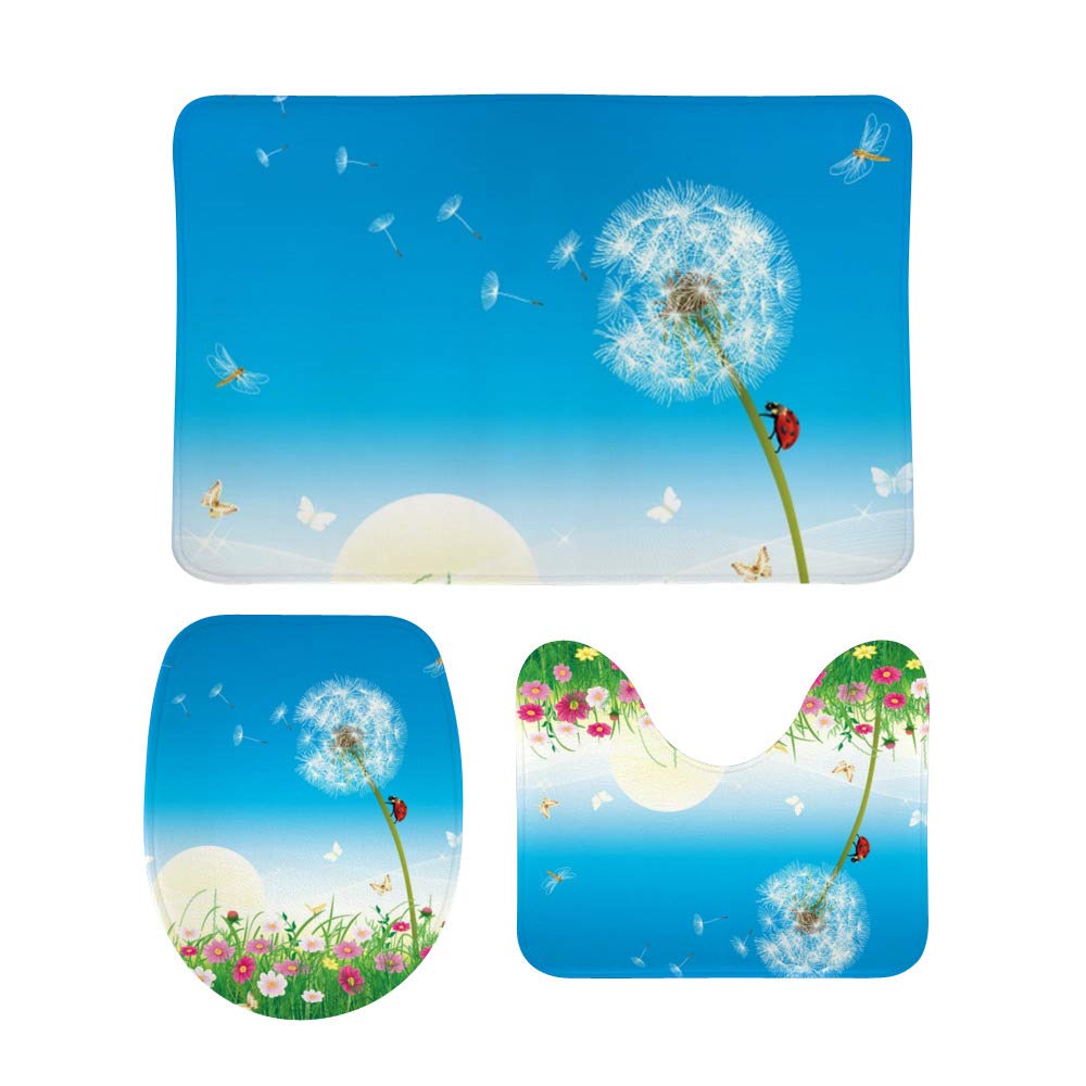 Tapis de bain fleurs de printemps idéal pour porche et intérieur