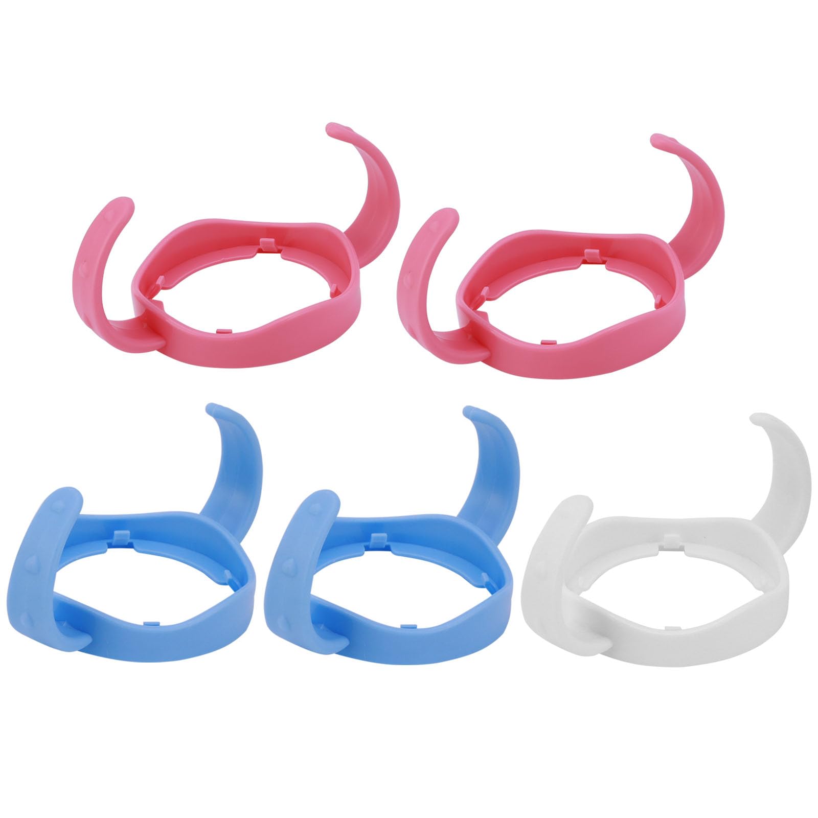 Flaschengriff-Halter für Avent Natural Weithals-Standard PP Kunststoff-Baby-Babyflasche, 2 Rot, 2 Blau, 1 Weiß (5 Stück)