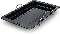 Vista 1 de Napoleon Grill Roasting Pan - Porcelain Enameled, Drop-in Roasting Pan, 17.75 in x 28.6 in, Fits Prestige/Prestige PRO/Rogue Grills, Retractable