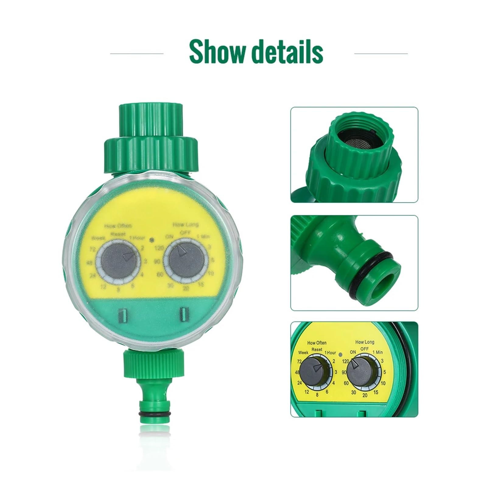 Controller for irrigazione da giardino, irrigatore automatico temporizzato valvola programmabile rubinetto for tubo flessibile timer for irrigazione strumento da giardinaggio agricolo ( Size : US )