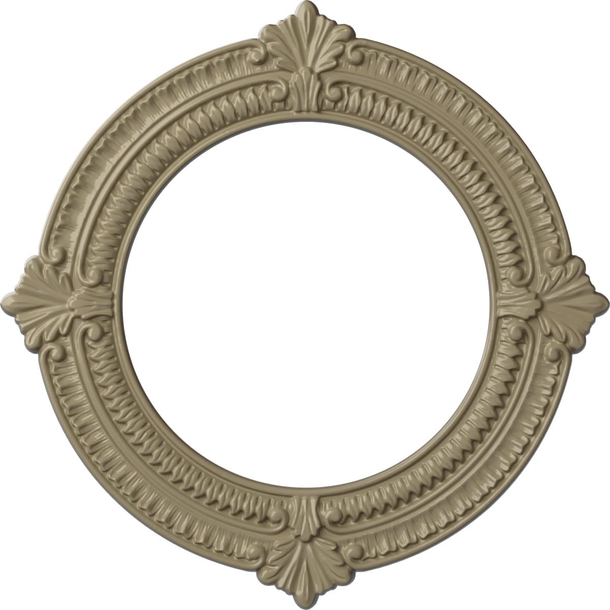 Ekena Millwork 13 1/8"OD x 8"ID x 5/8"P Benson Ceiling Medallion Fits Canopies up to 8" Ceiling Medallion, Gobi Desert