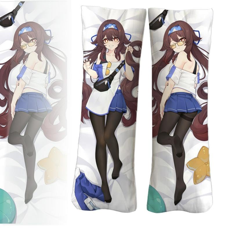 Anime Body Pillow Hentai Throw Pillow Waifu Pillow Custom Body Pillow Case 2-Side Print Pillow Case 59 in X 19.6 in(Uncensored)