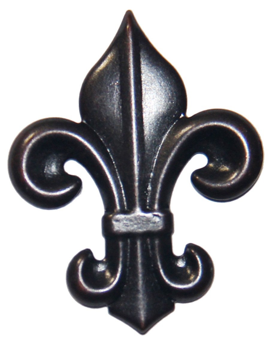25 große Öl eingerieben Messing Fleur de Lis Polstermöbel Einrahmung Reißnägel, dekorative Nägel 2 1/4 x 2 3/10,2 cm lang.