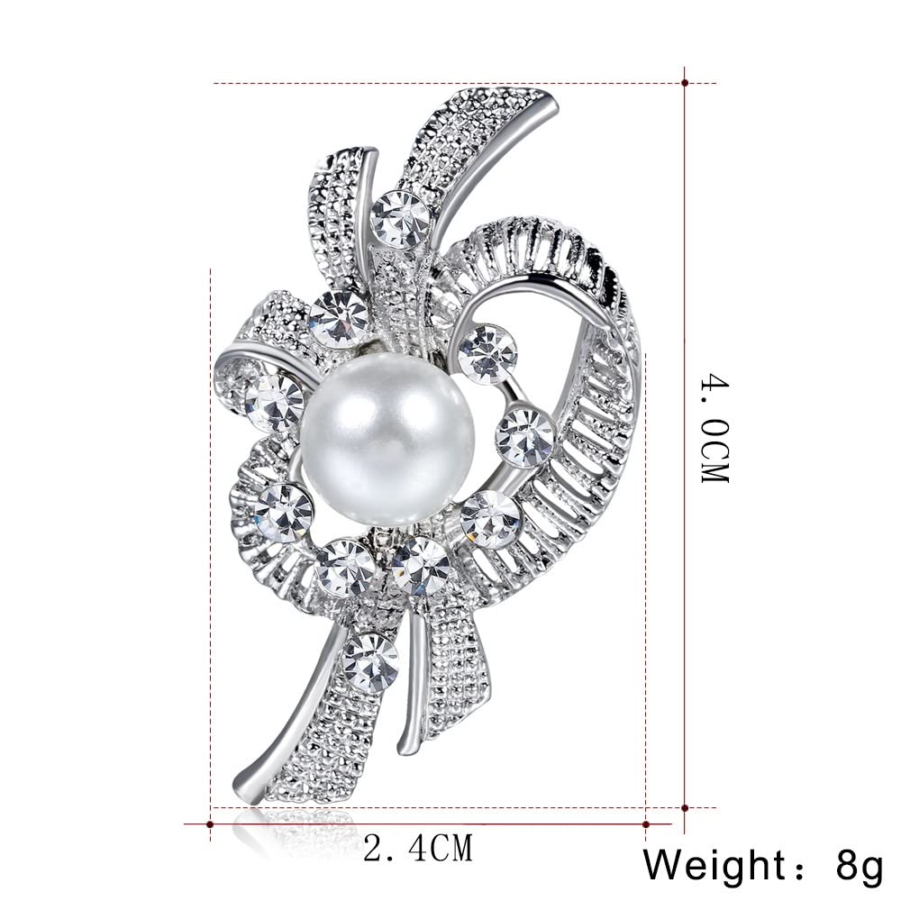 KKXXYQFC Wykwintna broszka Rhinestone Broszka Biżuteria Stop Perła Broszka Odzież Akcesoria