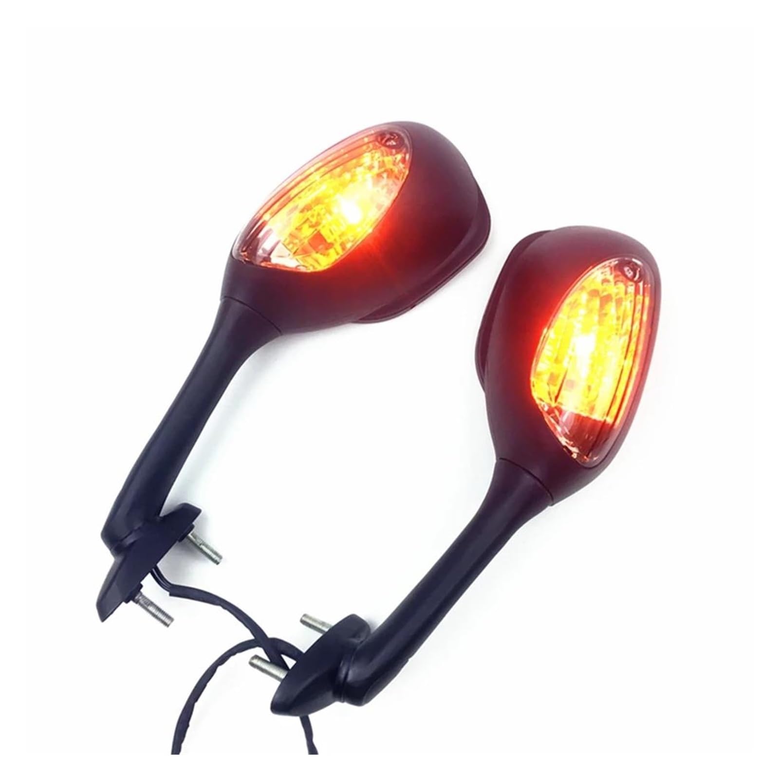 Specchietti Retrovisori Per Moto Regolabili In Alluminio E Plastica Nera - Compatibili Con Suzuki GSXR, Yamaha R1, Honda CBR, Kawasaki ZX