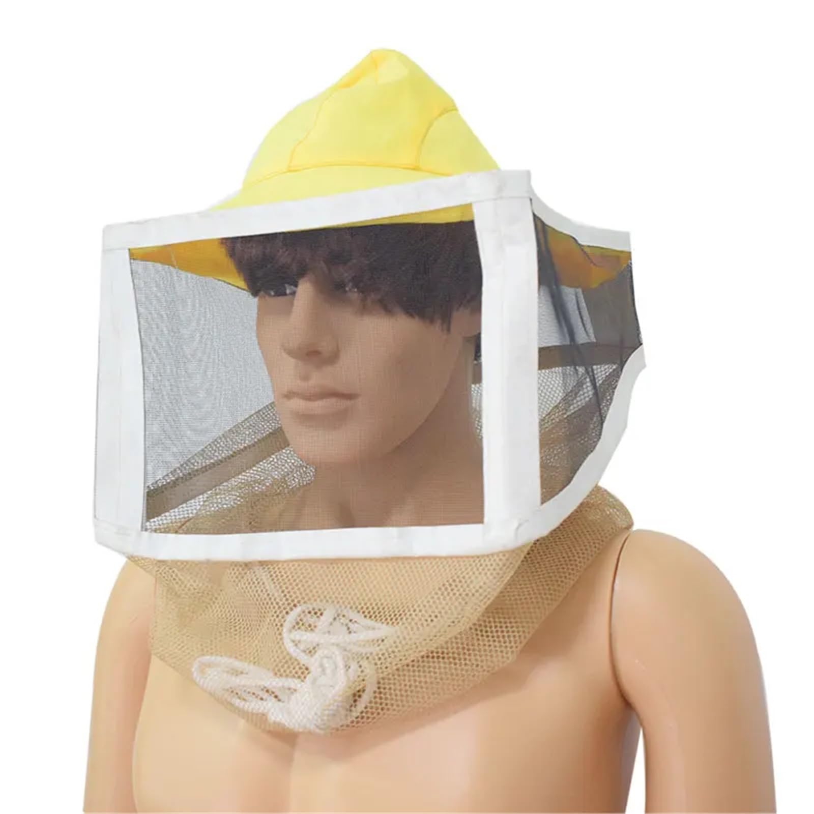 Imkerhut Vollgesichtsschutzhut Imkeranzüge Schutzfaser-Imkerwerkzeug Stichfreie Bindung Quadratischer Klappschleier FüR Outdoor Lovers