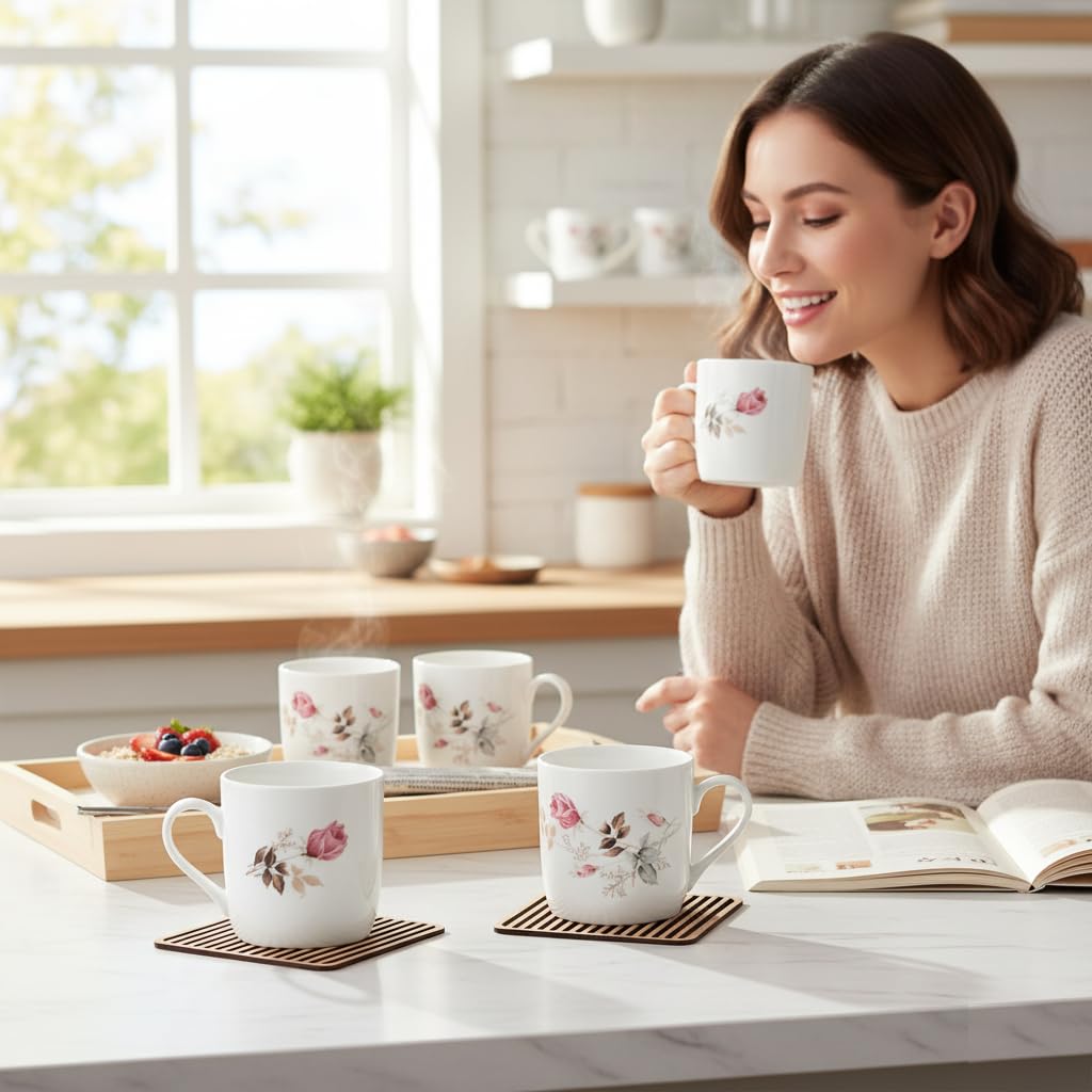Clay Craft Ceramic Coffee Cup - Set Of 6, Multicolor, 200ml 2