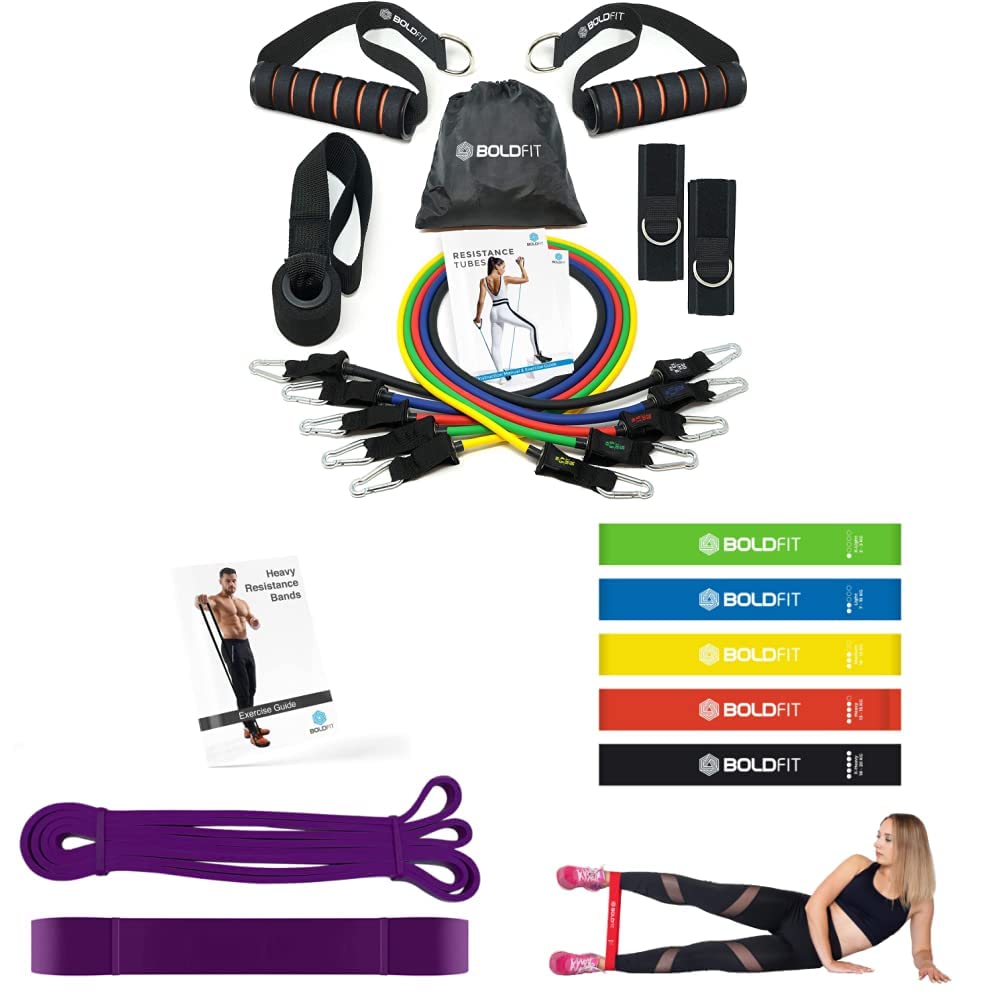 Boldfit Natural Rubber Resistance Band Set L & Mini Loop Bands Resistance Bands Mini Loop for Toning Heavy Resistance Band for Exercise & Stretching (Multicolor, 11 Pieces Set of 5) (B09SSWG5JY) Amazon Price History, Amazon Price Tracker
