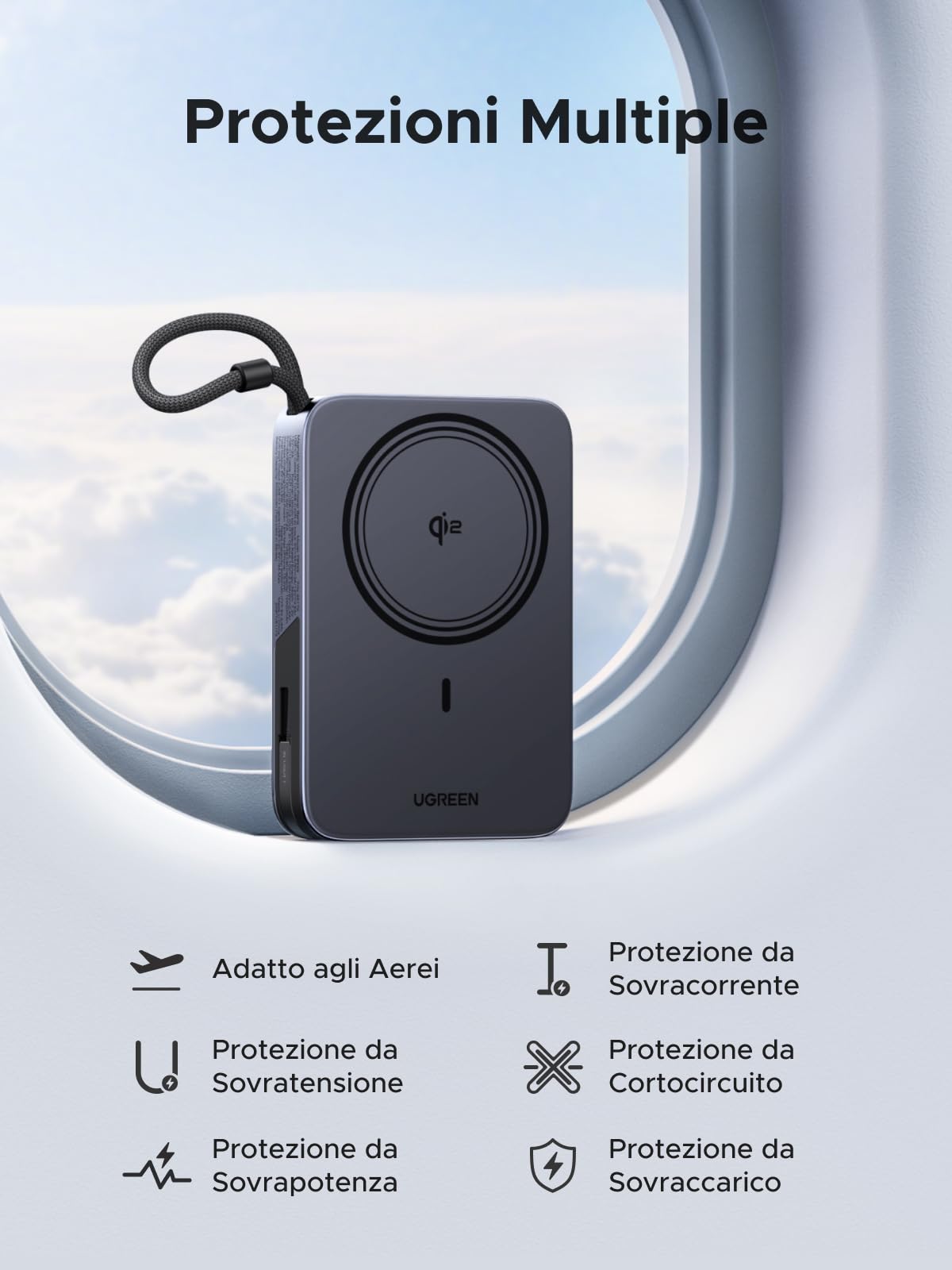 UGREEN Zapix Qi2 15W Power Bank Magnetico 10000mAh Batteria Esterna PD 30W