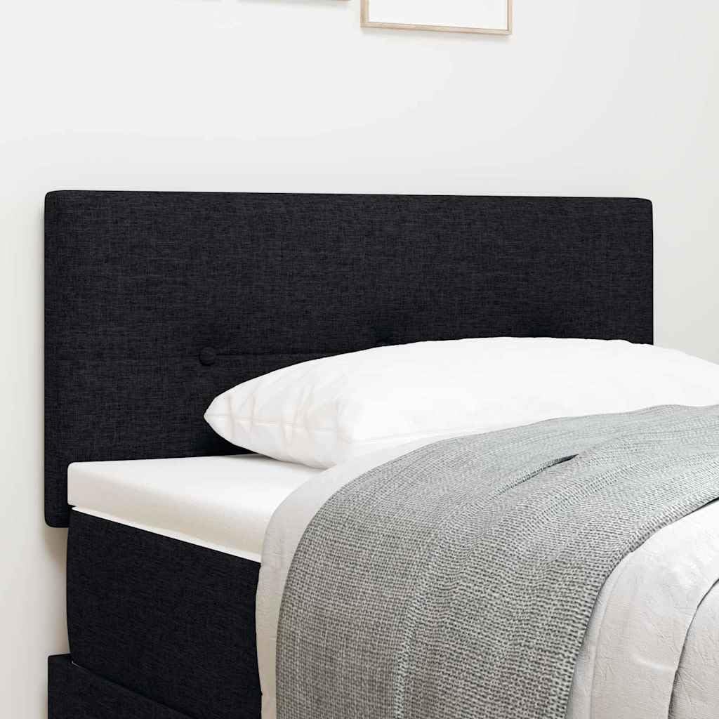 Tête de lit réglable en hauteur en cuir synthétique noir 90 cm avec cadre en bois de pin, tête de lit réglable élégante et facile à entretenir avec revêtement en cuir synthétique et