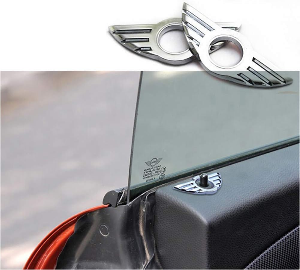 2Pcs Car Styling Insignia Emblem Wings Stickers Decoration Accessories For BMW Mini Cooper Door Lock Knobs