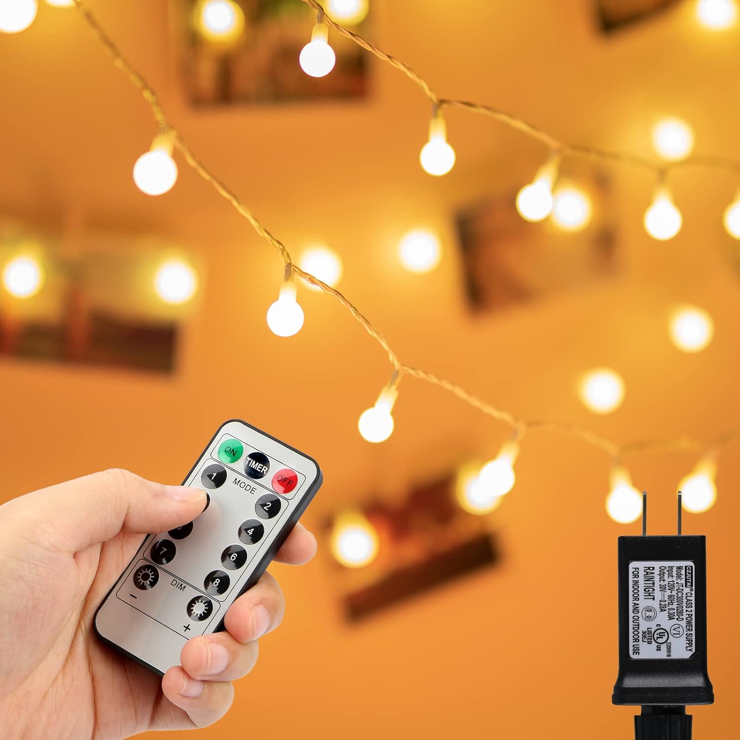 Buy koopower 40ft String Lights with 100 Led Globe, Timer, Remote