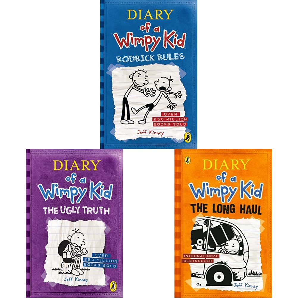 Diary of a Wimpy Kid: Rodrick Rules+Diary of a Wimpy Kid: The Ugly Truth+The Long Haul (Diary of a Wimpy Kid book 9)(Set of 3books)