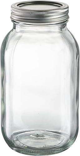 Miniatura 5 de Tarros de vidrio de 32 onzas con tapas y bandas, tarros Mason de boca regular para conservar alimentos, tarros de conservas para jugo, mermelada,