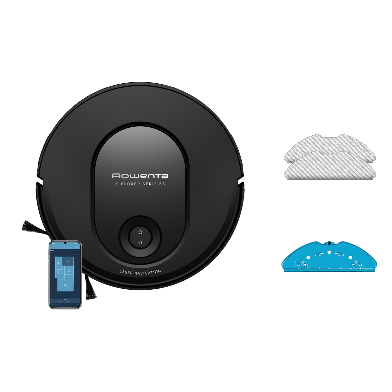 Robot aspirateur Rowenta X-Plorer Serie 65 RR8L65WH, Technologie Laser pour Nettoyage méthodique, Idéal pour Habitat Mod