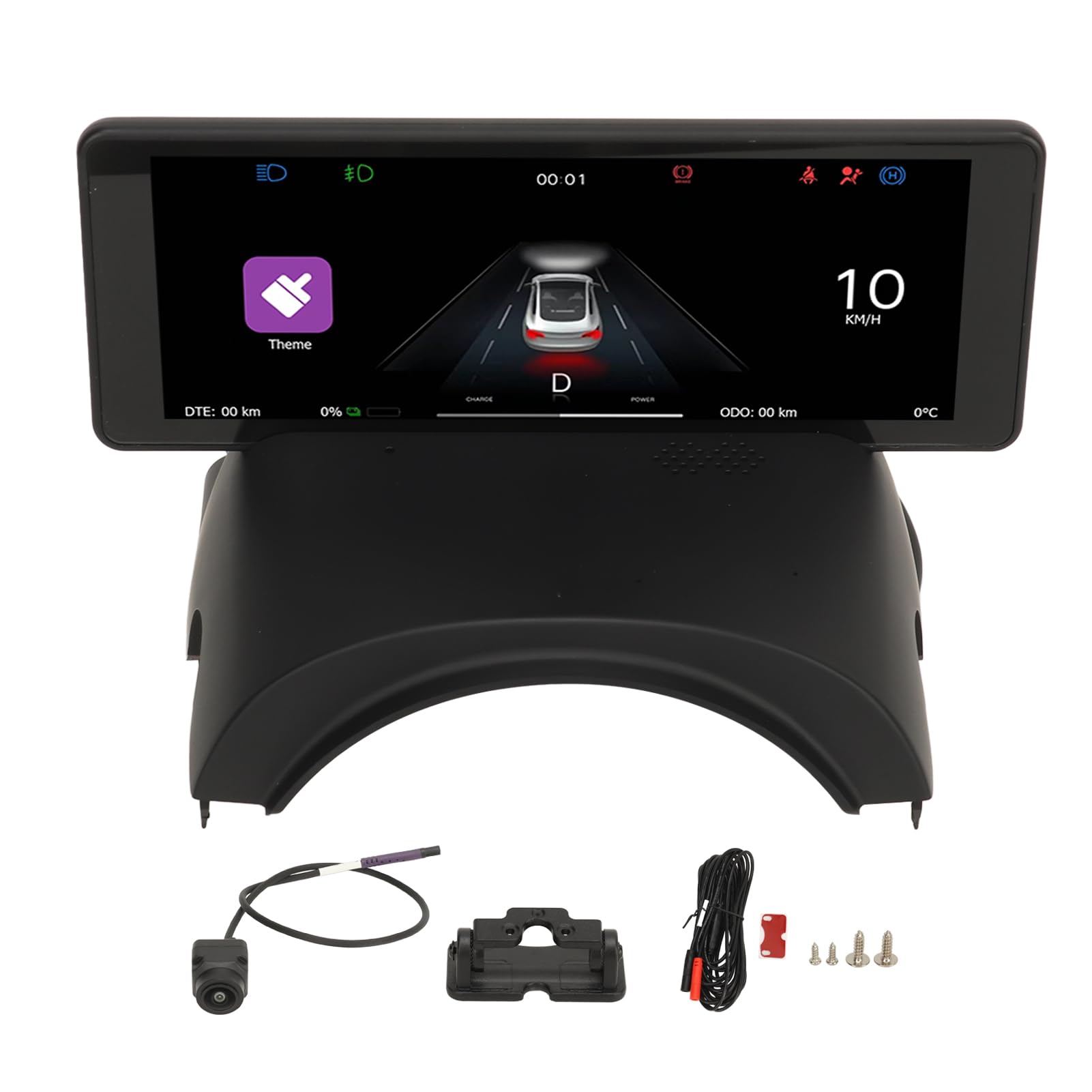 6.86 Inch Car Dashboard Display Overspeed Alerts HUD Replacement for (With Front Night Vision Camera)