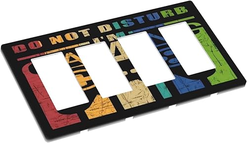 Miniatura 3 de Juego Videos Juego Juego Juego 4 Gang Quad Rocker Interruptor de Luz Placa Decorativa Placa Eléctrica Placa de Interruptor de Sala de estar