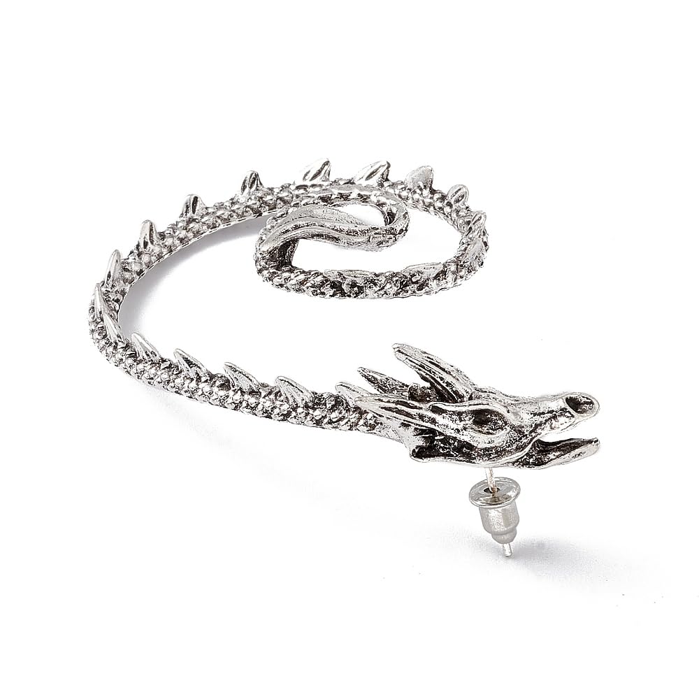 Via Mazzini Metal Antique Silver Stylish Dagen Dragon Single Ear Earcuff Earring (Er2220) 1 Pc For Women (B0C7MJNDCP) Amazon Price History, Amazon Price Tracker