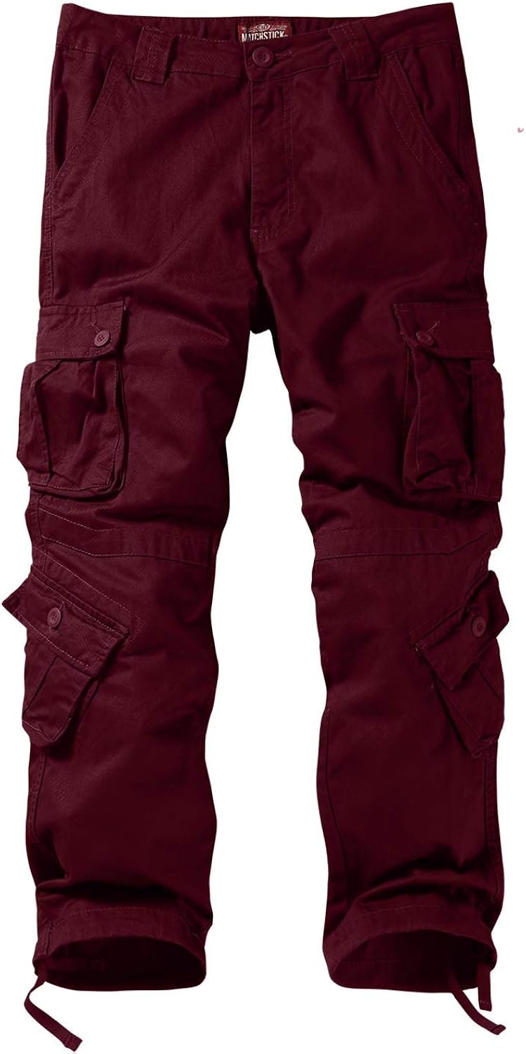 Match Men's Wild Cargo Pants 29 Red