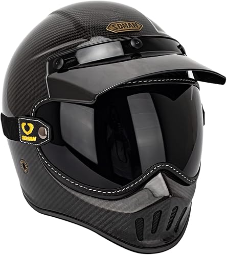 Miniatura 8 de Visor de burbuja para casco de motocicleta retro, lente de PC de repuesto para casco de motocicleta todoterreno Bell Moto-3