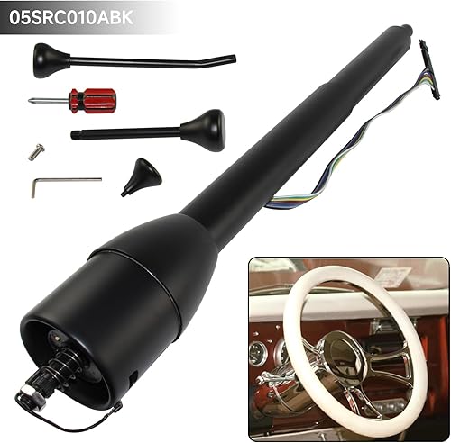 Miniatura 2 de GM - Columna de dirección de acero inoxidable con revestimiento electroforético de 32, 30, 28 pulgadas, inclinación MT, estilo manual, 5 posiciones,