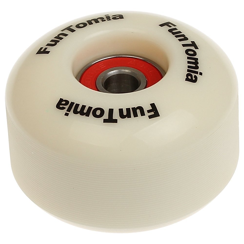 FunTomia 4X Rillen-Profil Rollen 53mmx34mm für Skateboards inkl. Mach1 Kugellager/Wheels Härtegrad 100A