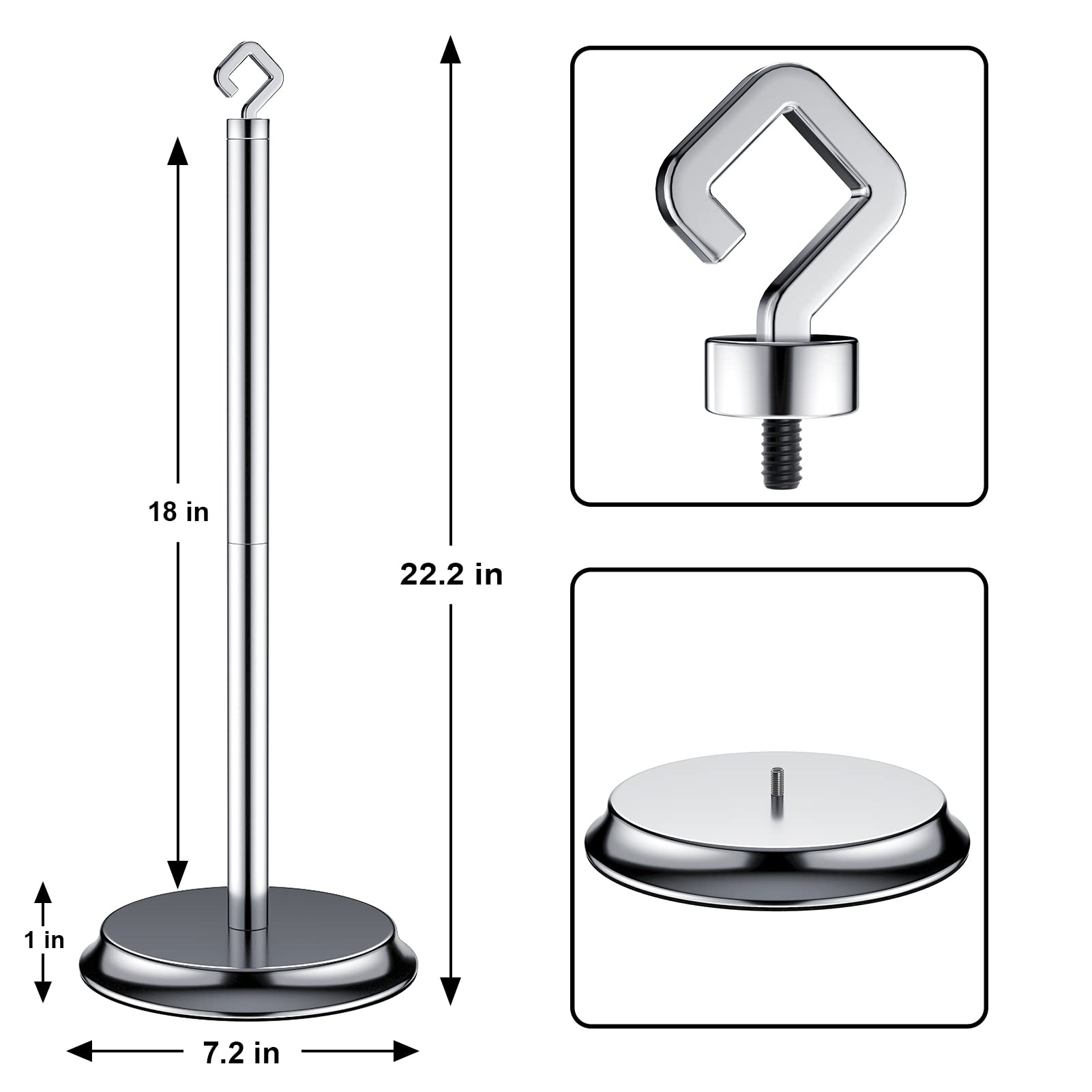 KASUNTO Toilet Paper Holder for Bathroom Metal Free Standing Toilet Paper Storage with Rustproof - Image 2