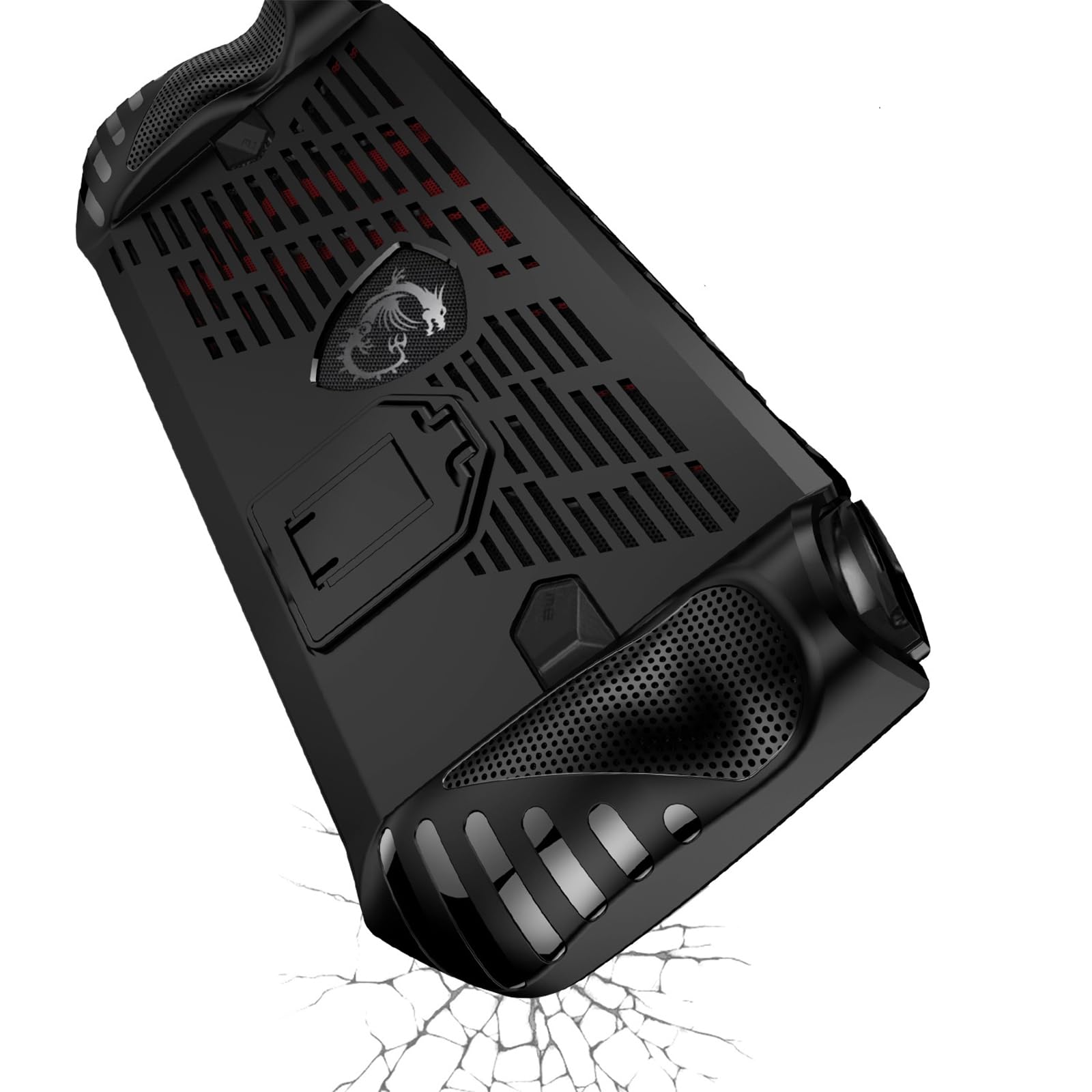 Custodia per MSI Claw,Impugnatura in TPU Coperchio Protettivo per MSI Claw A1M Gioco Portatile,Custodia Posteriore Morbida con Supporto per MSI Claw(Nero)