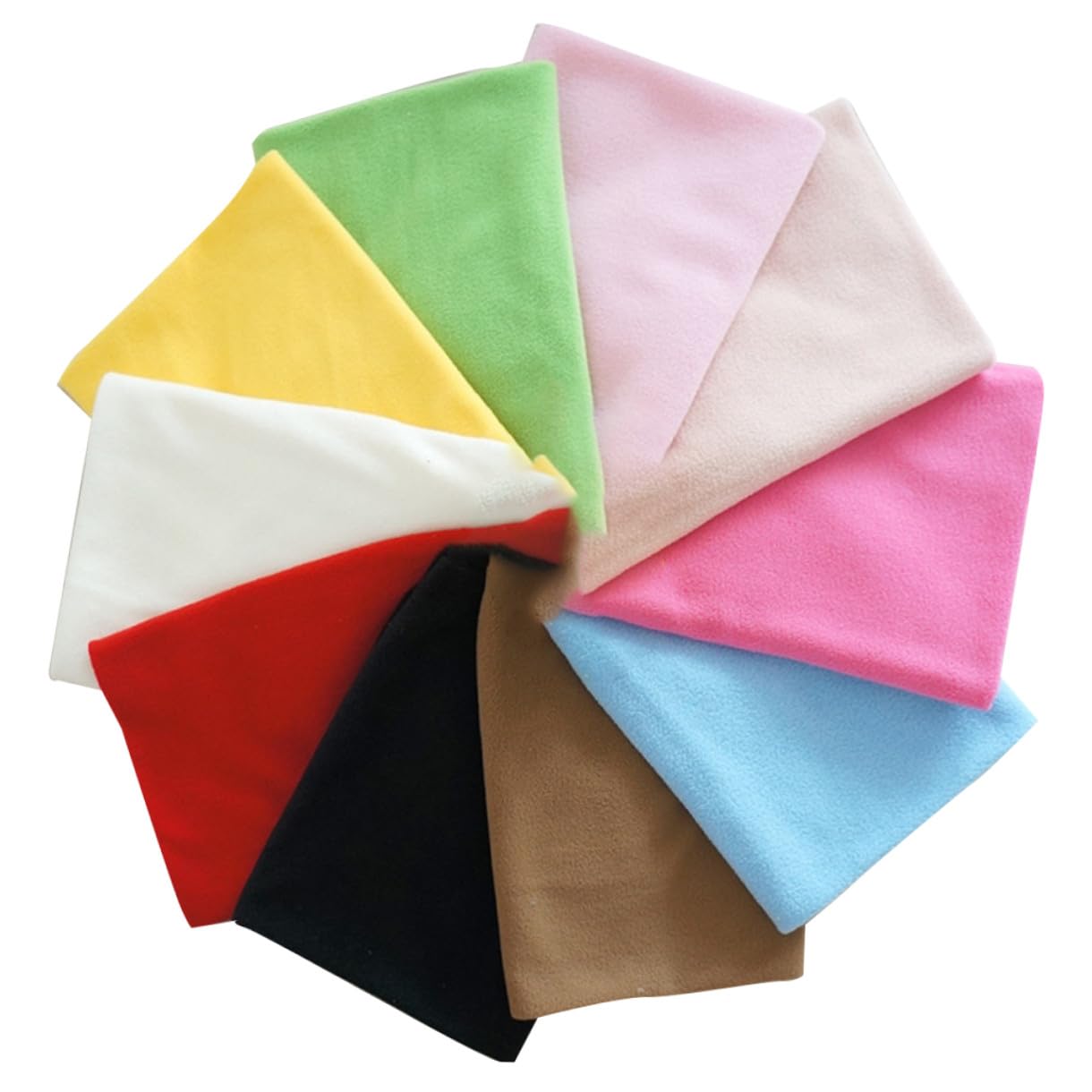 SEWACC 10 Stück Bunte Fleece Stoffe für Nähen und Patchwork Selbstgemacht Zubehör für Frauen und Mädchen Handgefertigt 10stücke Zufällige Farbe