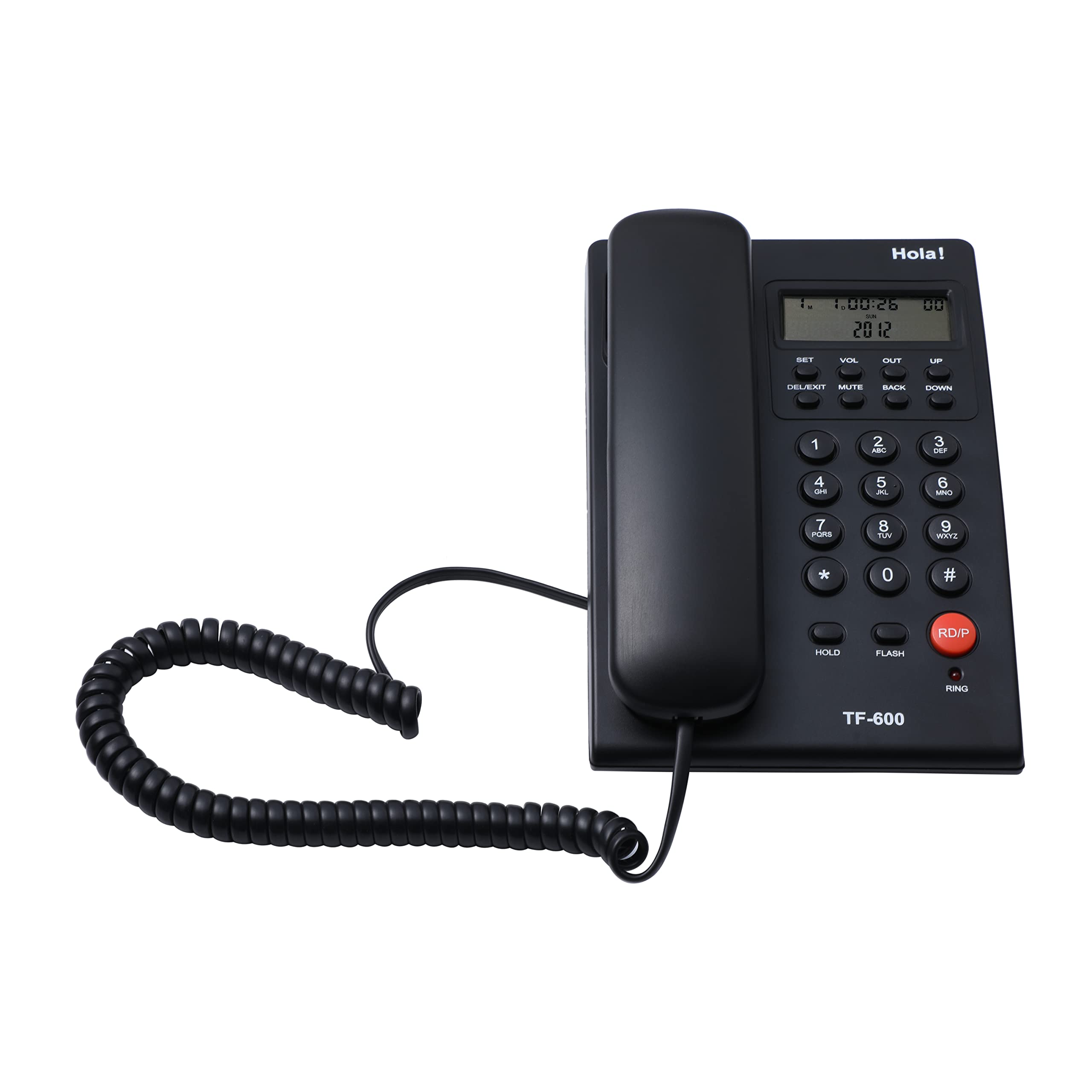 Hola! TF 600 Corded Landline Phone Set with Caller ID (CLI) Function Made in India (B08LB45YQH) Amazon Price History, Amazon Price Tracker