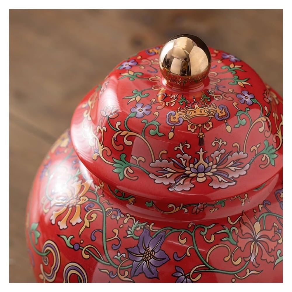 Pojemnik na herbatę Klasyczny emaliowany ceramiczny pojemnik na herbatę, duży, czarno-zielony, zamykany słoik do przechowywania w domu(Blue)