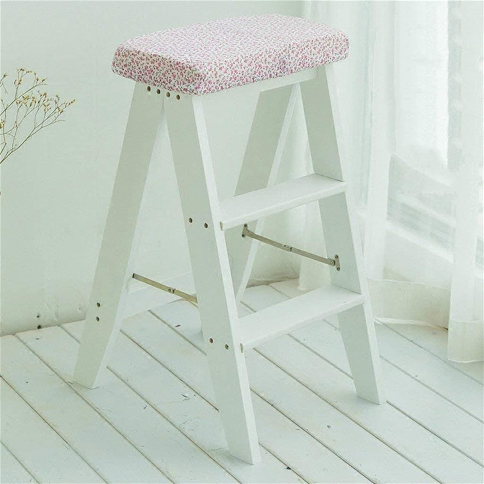 Escabeau portable tabouret échelle pliant intérieur en bois massif modèle ES