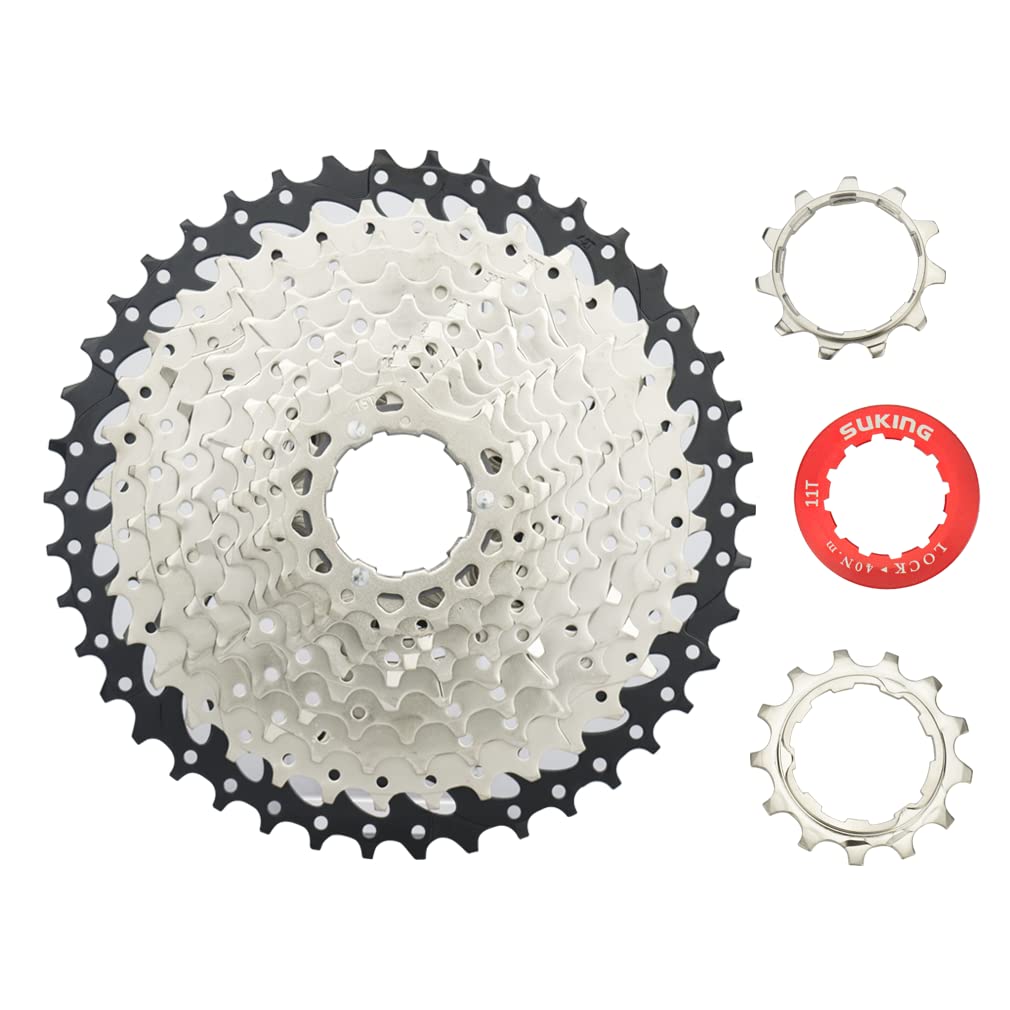 CYSKY Cassette Pacco pignoni 11 velocità 11-25T/11-28T/11-32T/11-36T/11-40T/11-42T/11-46T/11-50T/11-52T Compatibile con Shimano Sram Sunrace, Adatte per Mountain Bike, Bici da Strada