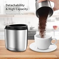 Vista 4 de SHARDOR Molinillo eléctrico para granos de café, molinillo para especias, 1 tazón extraíble con cuchilla de acero inoxidable, color plateado