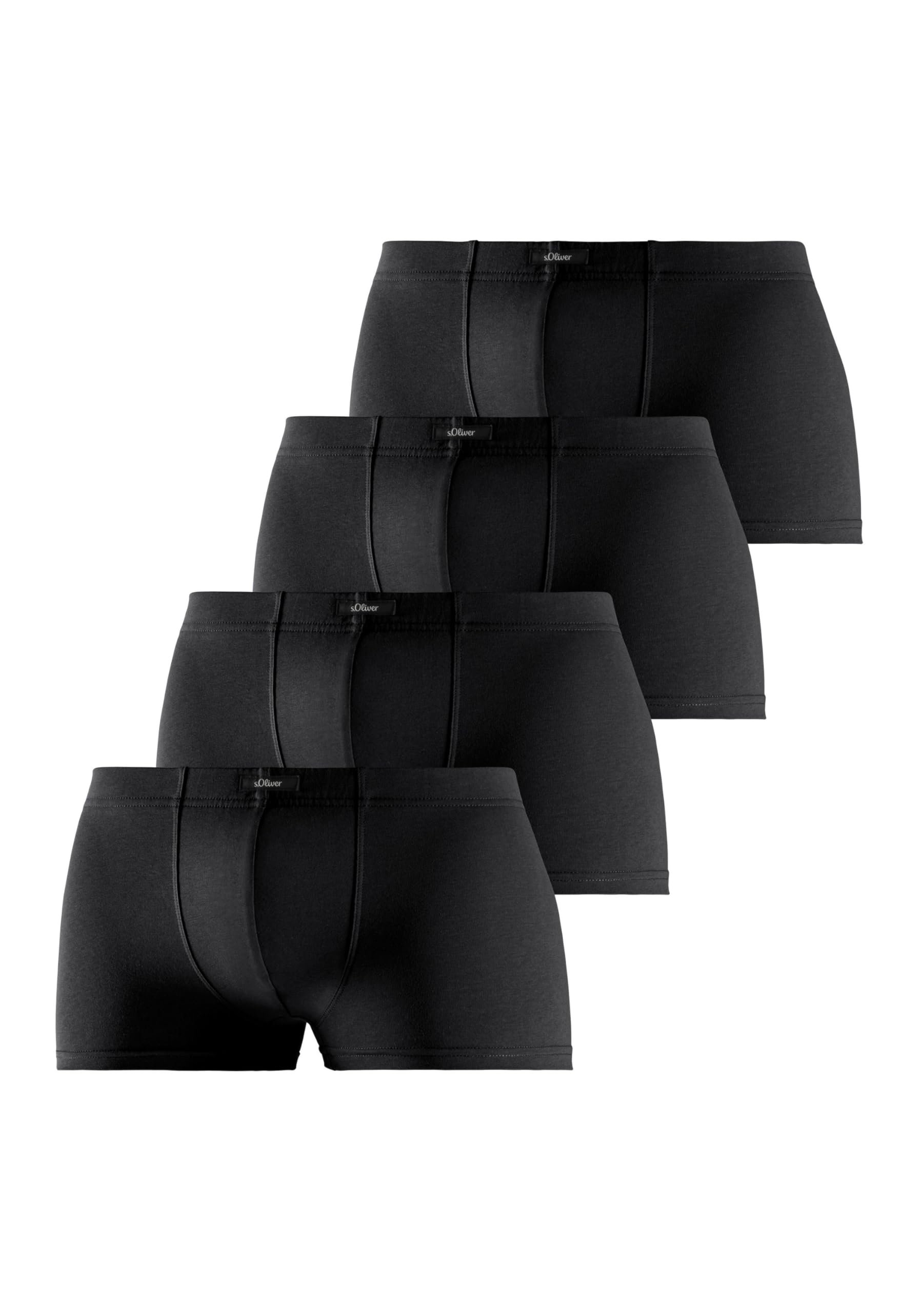 s.Oliver Men's Mh-35h_ls Boxer Shorts (Pack of 4), 4 x Black, M