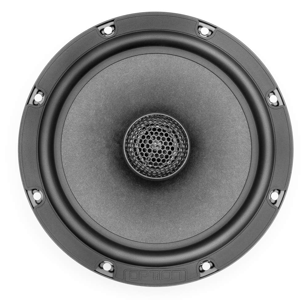 Option BASE-165X 16,5cm Auto Lautsprecher 2-Wege Koaxial-System – 3 Ohm, 55W RMS, 89dB – Koax Lautsprecher für klaren Sound im Auto – 1 Paar